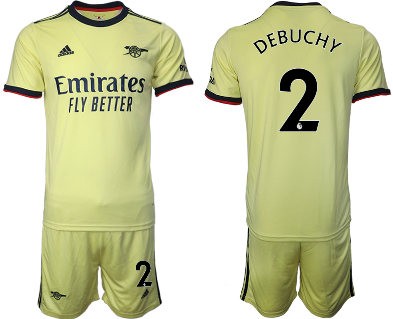 Men 2021-2022 Club Arsenal away yellow #2 Soccer Jersey->arsenal jersey->Soccer Club Jersey
